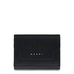 Marni Structured Black Calf Leather Wallet - NWT